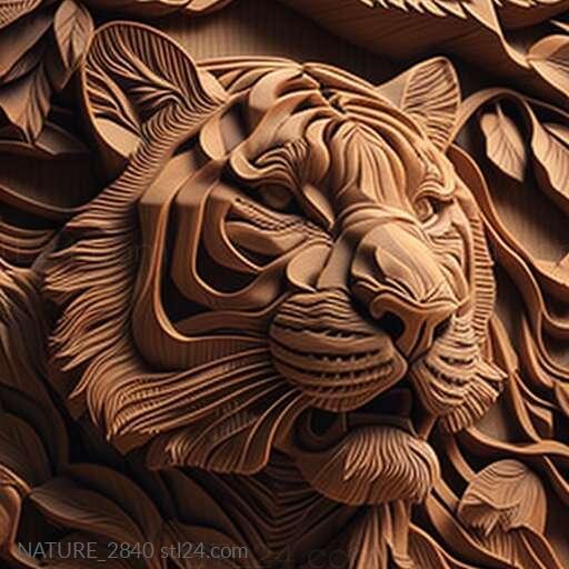 Nature and animals (st tiger 4, NATURE_2840) 3D models for cnc